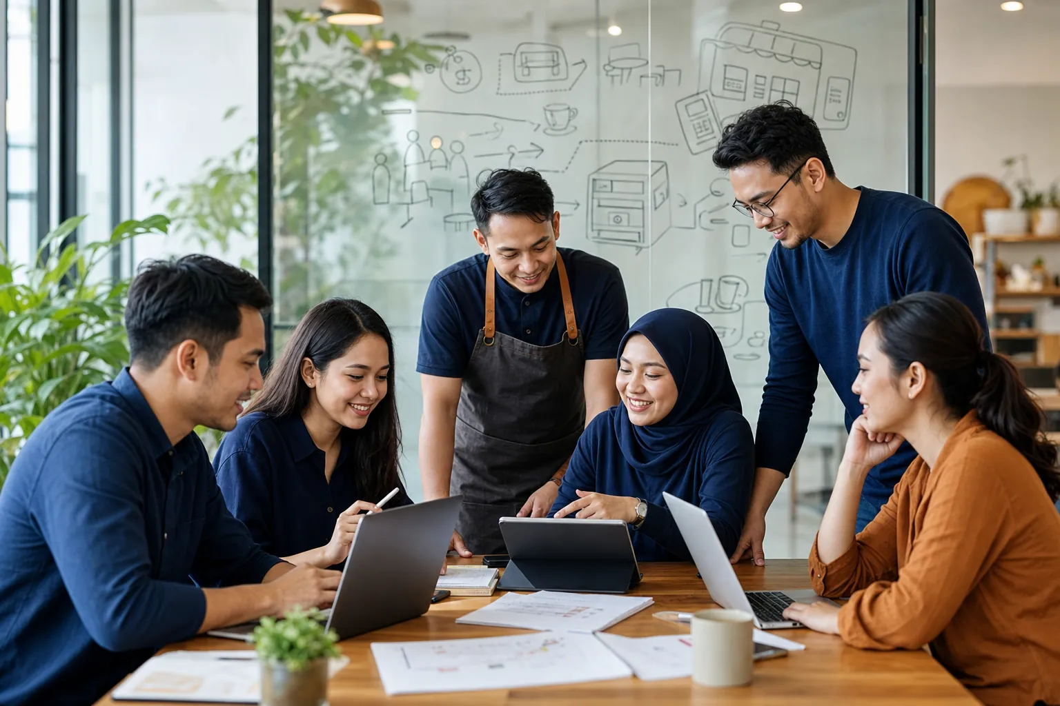 Tim F&B POS berkolaborasi membangun sistem untuk bisnis kuliner