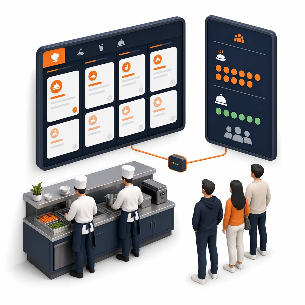Dapur & pelanggan lihat status yang sama